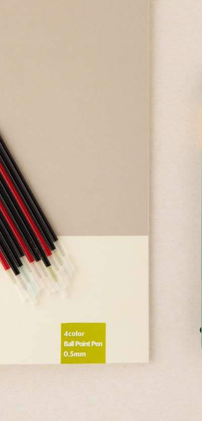 Life and Peace 4-Color Ballpoint Pen Refill 0.5mm (10 Colors)