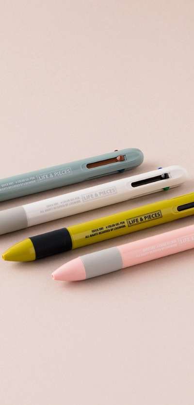 Life and Pieces 4-Color Gel Pen 0.4mm Multipen