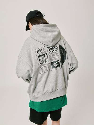BT21 CITY EDITION Hoodie 2024 F/W (Tokyo Grey)