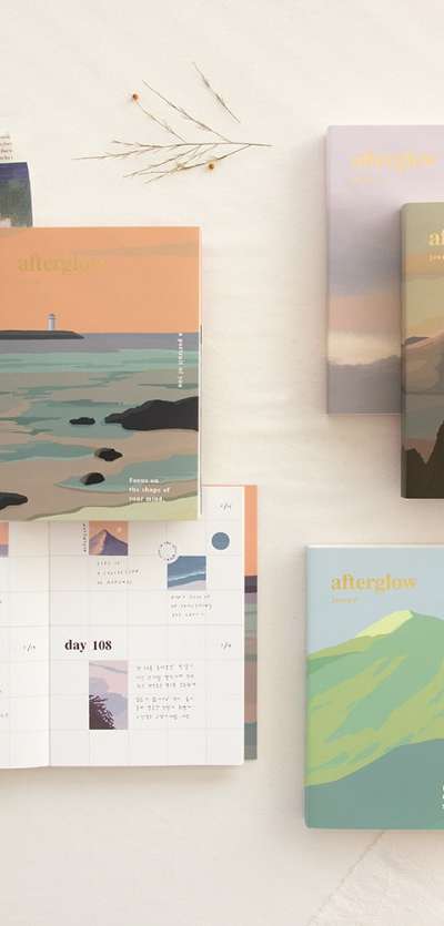 Afterglow Deco Diary Perpetual Calendar 4 Types (Includes 10 Stickers) Emotional Planner