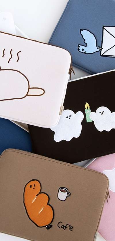 Illustrated 13-inch Laptop Pouch v.2 6 Types