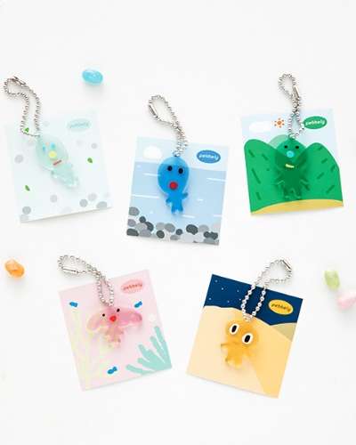 Pebly Acrylic Keyring (5 Types)