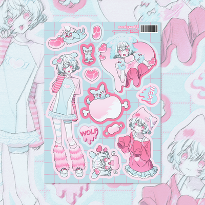 Cute Zuling Meetie Wolf Sticker