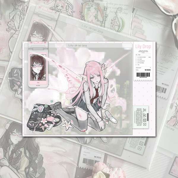 [Hoo Ae] Lily Drop Fragment Stickers