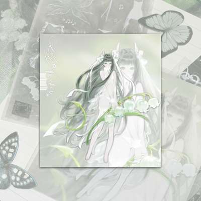 [Hu-Ae] Lily of the Valley Fairy Diecut Sticker