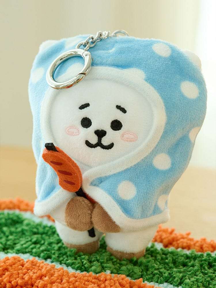 BT21 RJ Campfire Blanket Plush Keyring