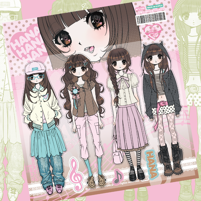 Domiworld Hana Four Members Ver.2 Sticker
