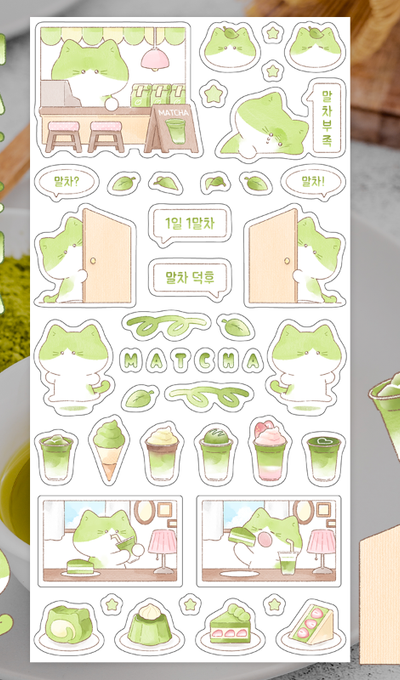 Momo Caretaker Matcha Please Seal Sticker