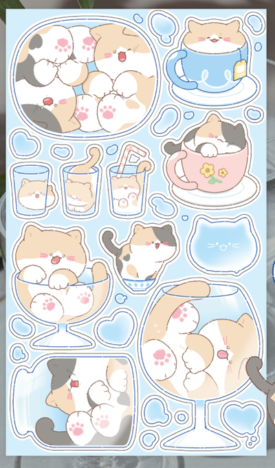 Momo's Cat Keeper Liquid Cat Seal Sticker