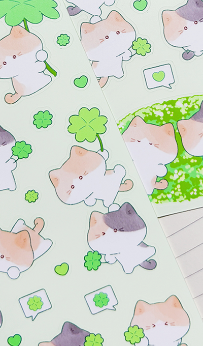 Momojipsa Lucky Fairy Seal Sticker Neon