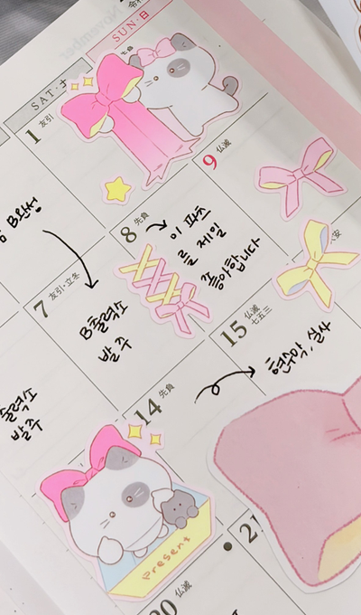 Momo Jibsa Shining Ribbon Seal Stickers