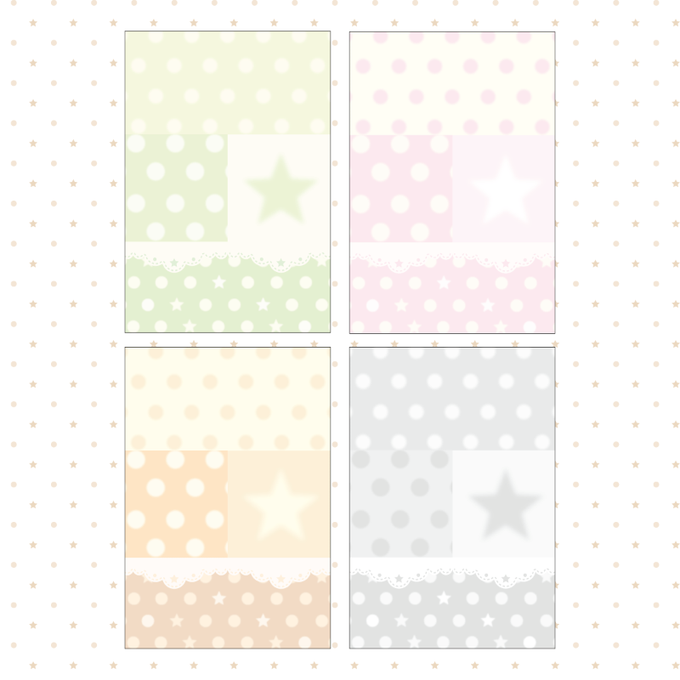 Boboguri Dot Star Lace Imitation Paper Pack