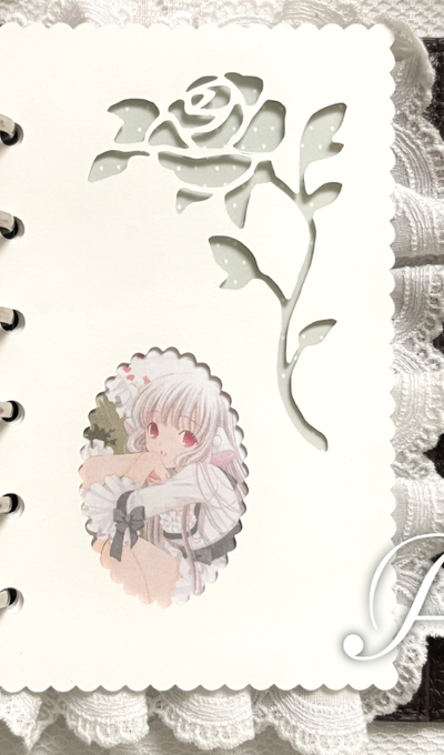 Sweet Lily Lace Petit Frame Shaped Notepad A7