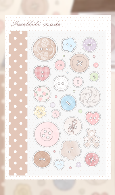 Sweetly Lily Button Collect Sticker