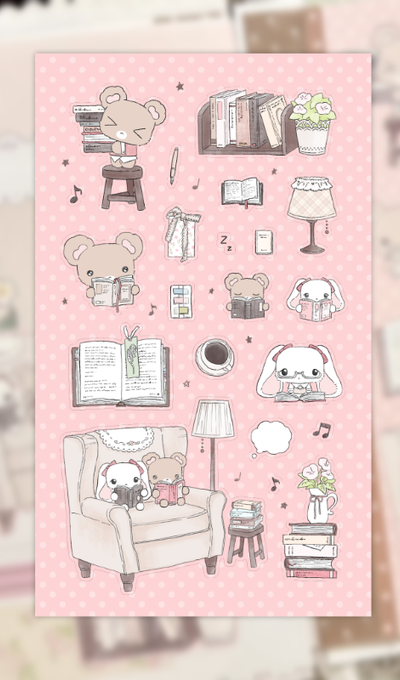 Sweet Lily Reading Time Sticker