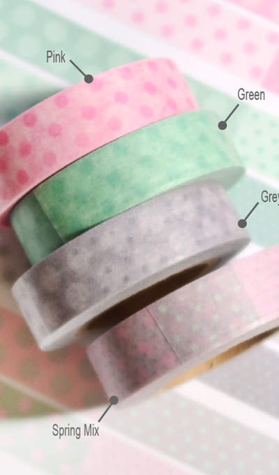 Stickers Polka Dot Masking Tape 4 Type