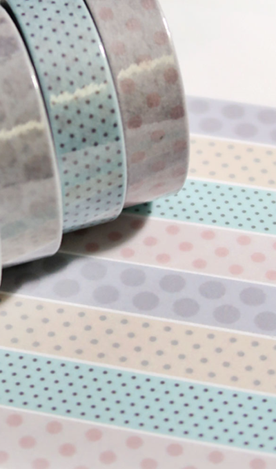 Stickers Polka Dot Pebbles Masking Tape