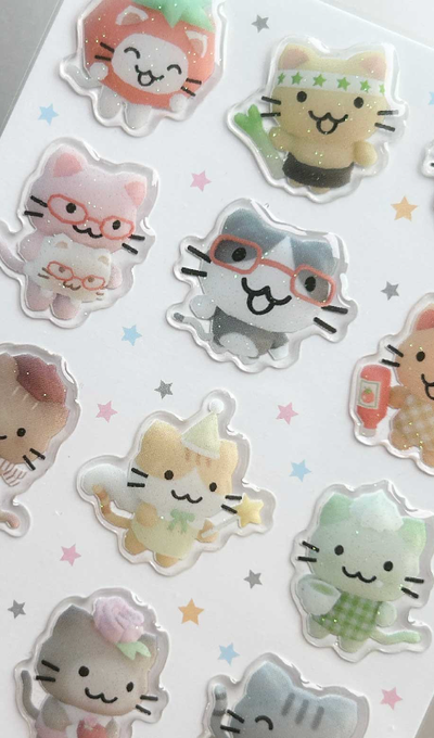 Deco Boko Jjangnyangi Glitter Epoxy Sticker