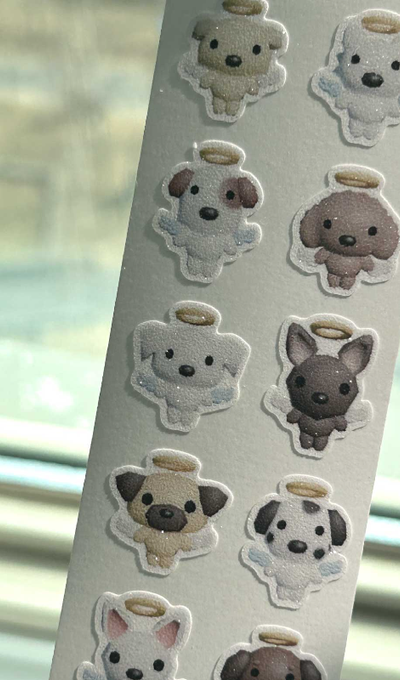 DecoVoco 3D Puppy Angel Glitter Sticker