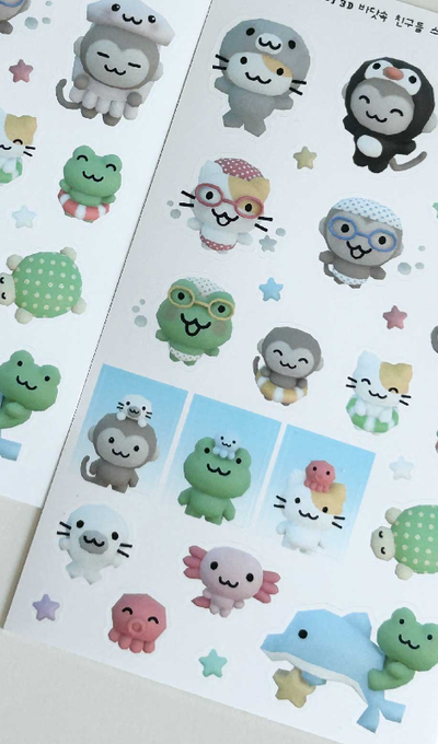 Deco Boko 3D Underwater Friends Sticker