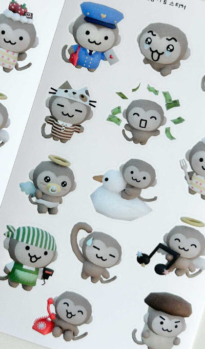 Deco Boco 3D Monkey 5 Sticker