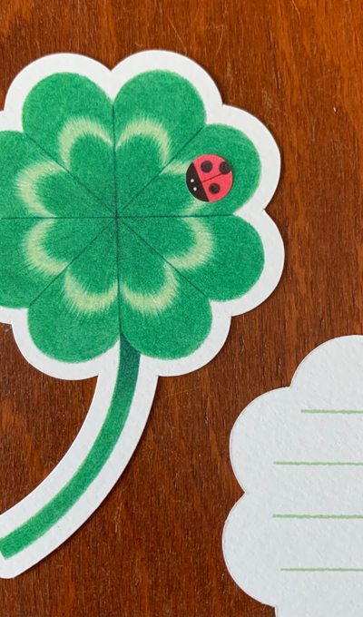 Fromong Four-Leaf Clover Flower Bookmark