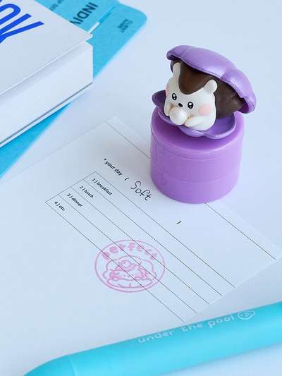 Minini Under the Pool Dochini Figure Stamp