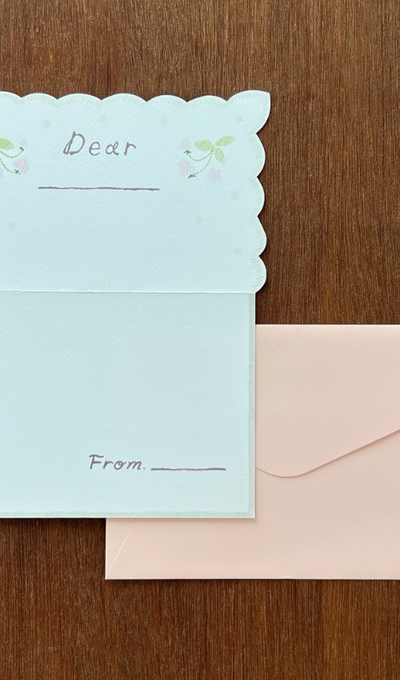 Fromong Vintage Handkerchief Letter Paper Pink