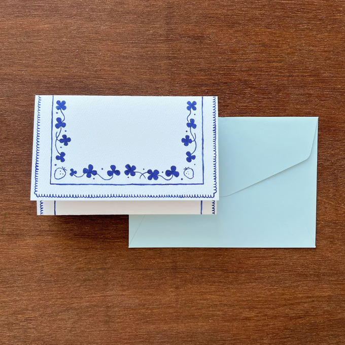 Fremong Vintage Handkerchief Letter Paper Blue
