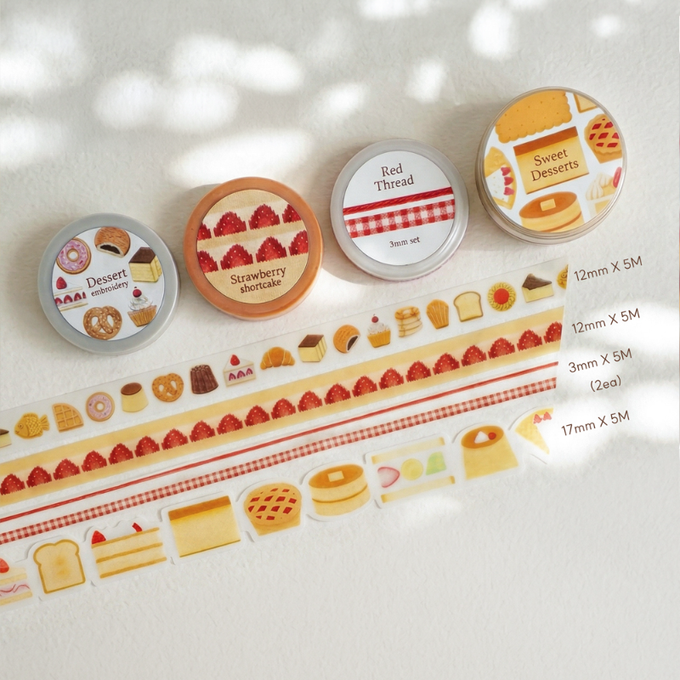 Fromong Bobbin Masking Tape Set: Dessert