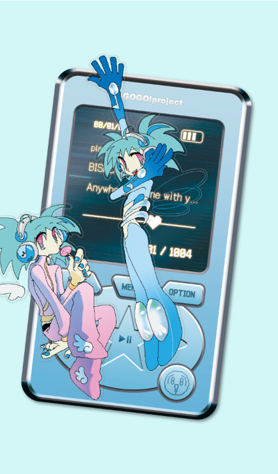 GoGo Project Listen to My Rhythm Transparent Piece Sticker Set