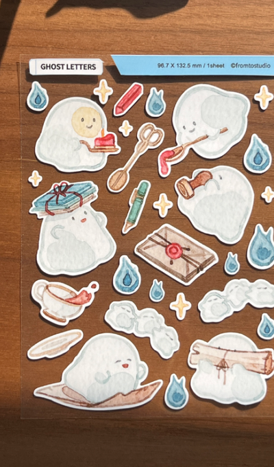 From Two Studio Ghost Letters Sticker