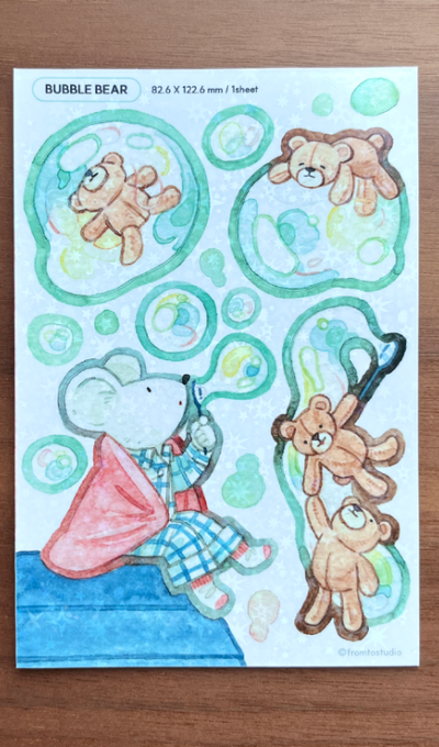 From Two Studio Bubble Bear Sticker