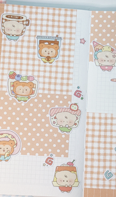 Sofu Check Dot Star Background Matte Sticker Pack