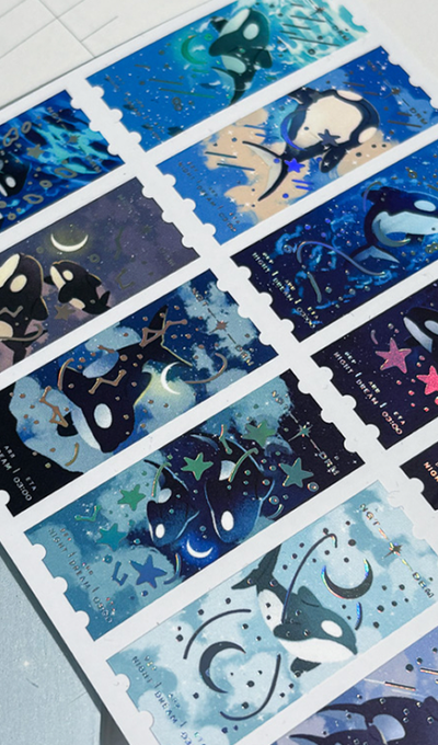 Mongmong Svethu Blue Stars Dance Ticket Sticker