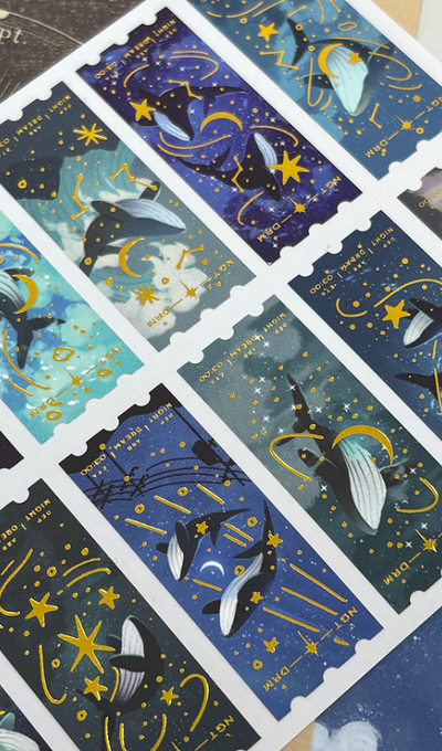Mongmong Sbechyu Golden Radiant Night Ticket Sticker