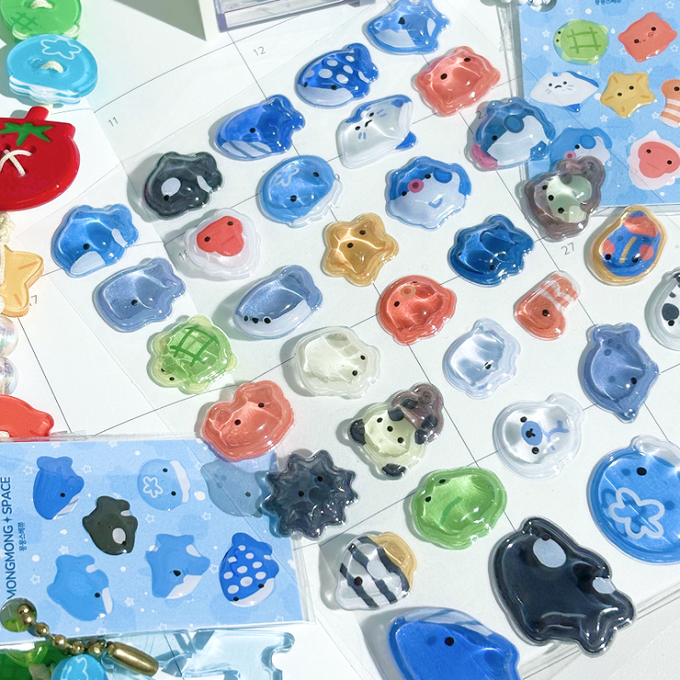 Mongmongsbechu Bonbon Sea Friends 3D Sticker