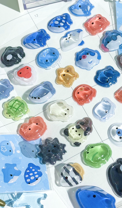 Mongmongsbechu Bonbon Sea Friends 3D Sticker