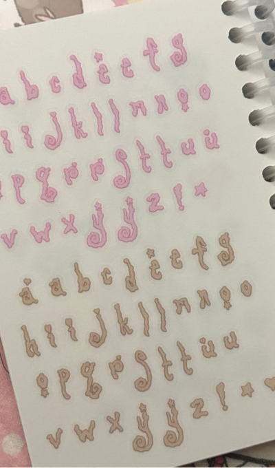 The Glint Of Squiggly Alphabet Kiss-Cut Tape 2 Types