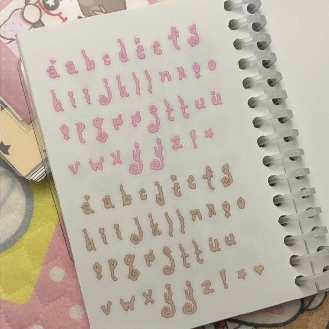 The Glint Of Squiggly Alphabet Kiss-Cut Tape 2 Types