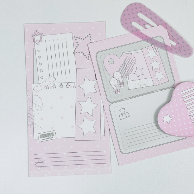 Frost Flower Tin Case Scrap Imitation Paper Sticker