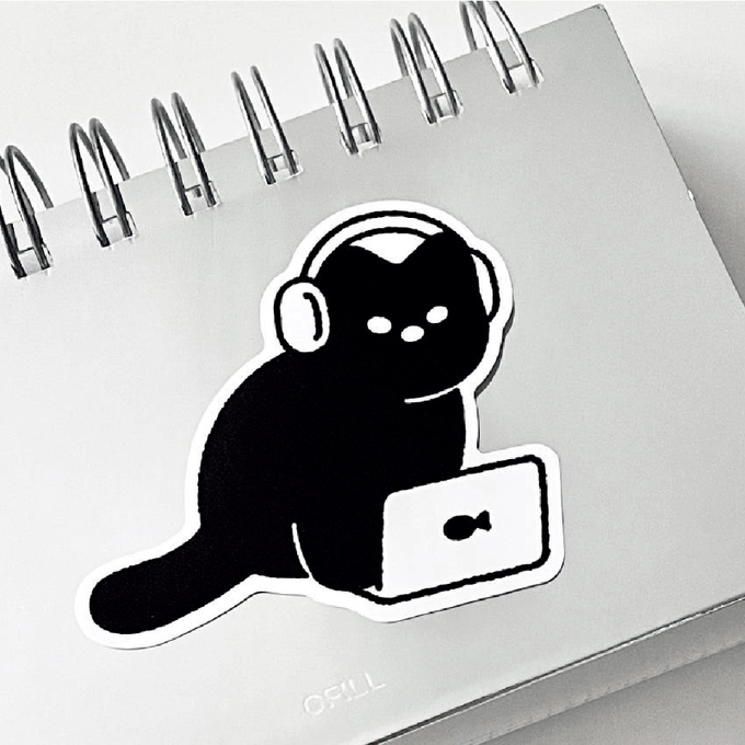 We Are The Peng Working Meow Removable Piece Sticker