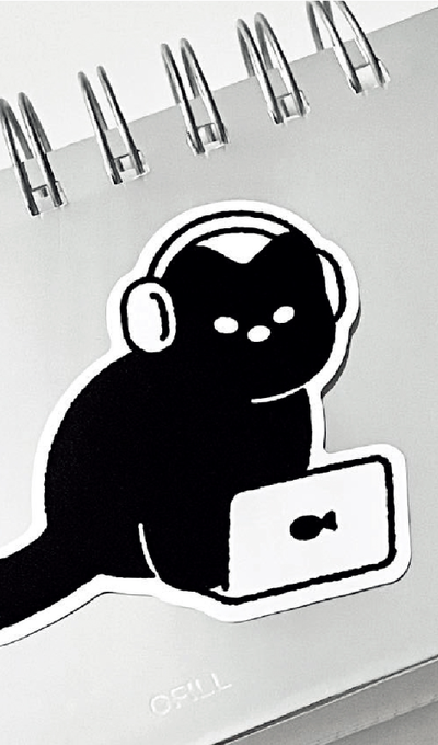 We Are The Peng Working Meow Removable Piece Sticker