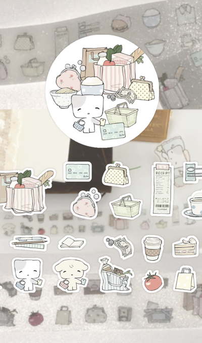 Sosohihi Household Account Deco Kiss-cut Tape