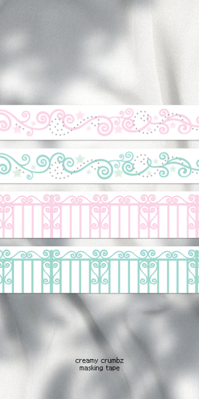 Creamy Crumbs Flowing, Our House Fence Masking Tape 4 Types