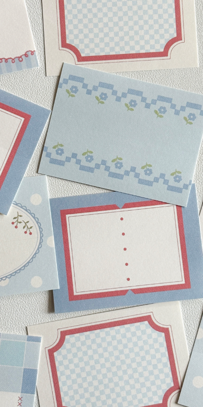 Hey Oh Studio Blue Pattern Imitation Paper Sticker Pack