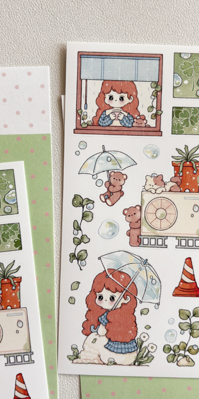 HeywhoStudio Pitter-Patter Raindrop Sticker