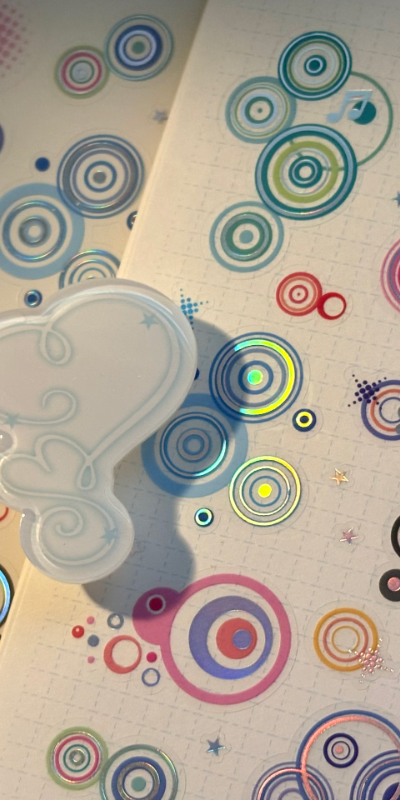Happy Streuply Shop Frutiger Circles Transparent Hologram Sticker