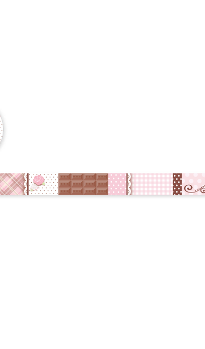 Pearl Button Pink Rose Cocoa Masking Tape