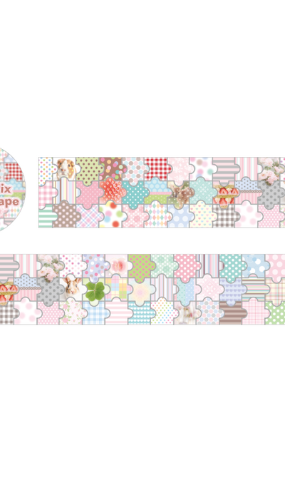 Pearl Button Candy Puzzle Mix Silver Foil Masking Tape